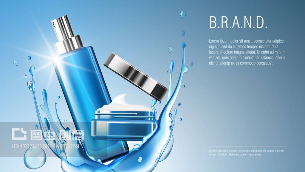 3D現(xiàn)實(shí)化妝品產(chǎn)品噴霧瓶和奶油罐包裝模板 現(xiàn)代美妝包裝設(shè)計(jì)的創(chuàng)新解決方案